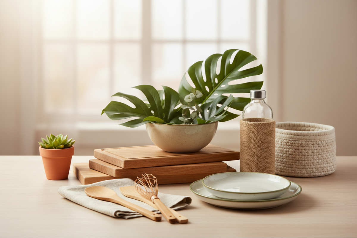 The woven wooden products.