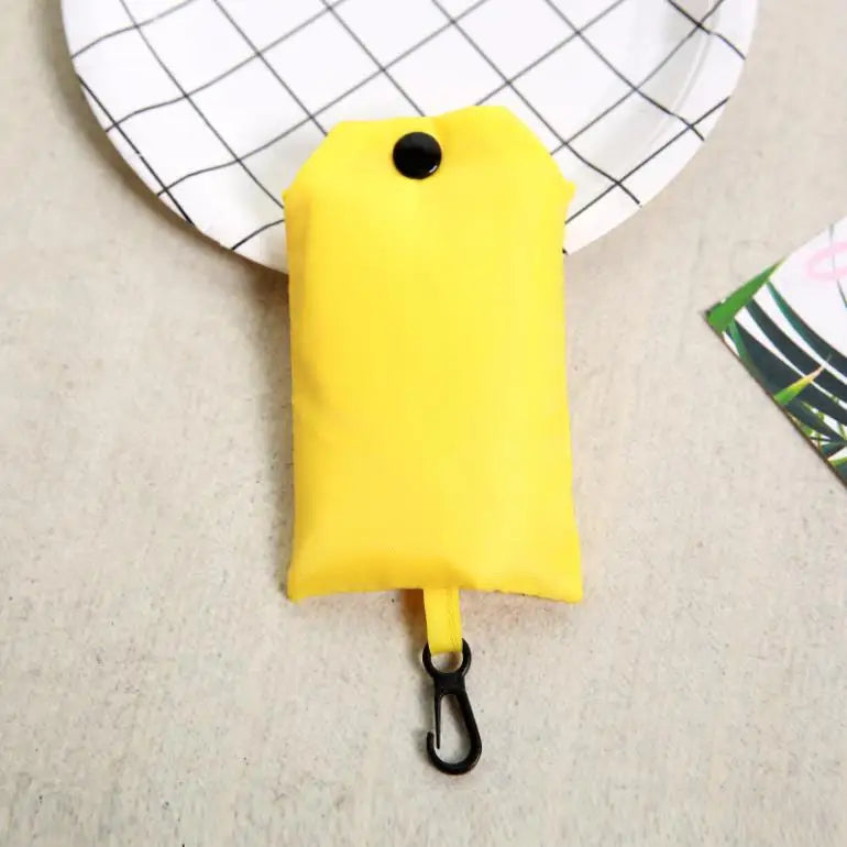 Solid Color Eco-friendly Folding Reusable Shoulder Shopping Bag.