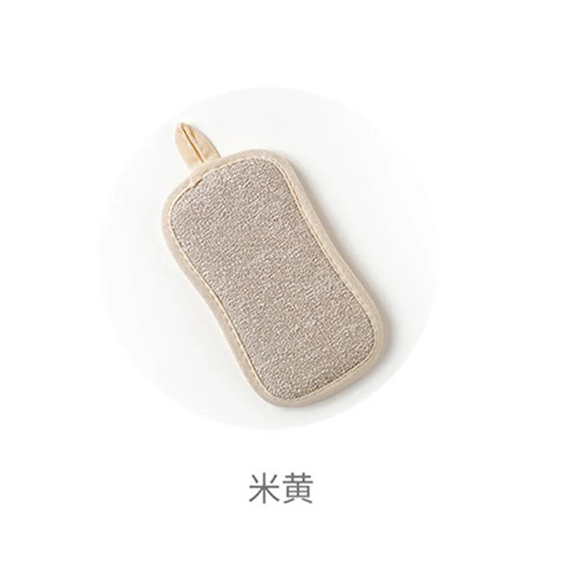 Reusable Double-sided Microfiber Dishwashing Sponge.