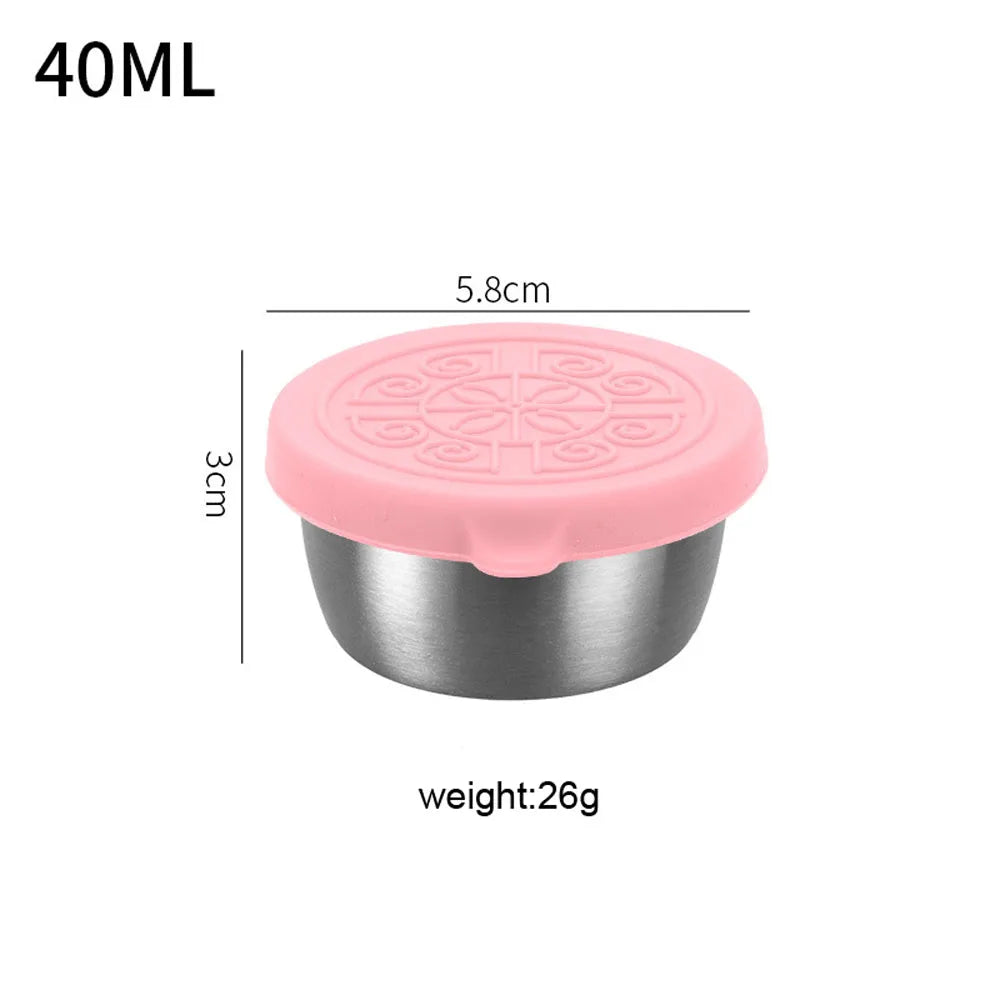 1pc Salad Dressing Container With 1.35oz/40ml Reusable Stainless Steel.
