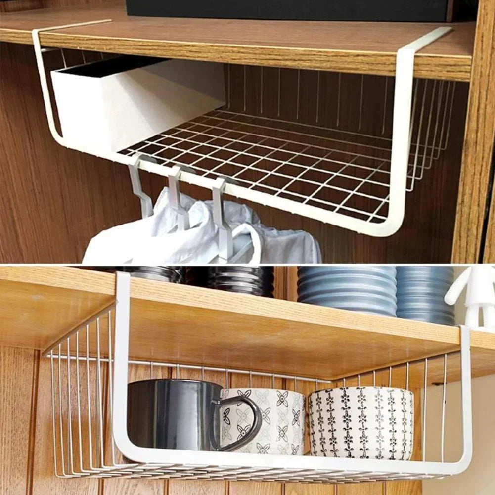 Under Cabinet Hanging Mesh Basket.