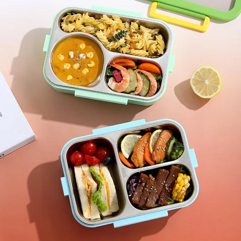 Stainless Steel Lunch Box Compartment Leak-proof.