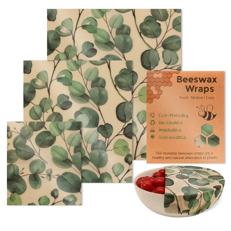 Reusable Beeswax Eco-Friendly Plastic free Food Wraps.