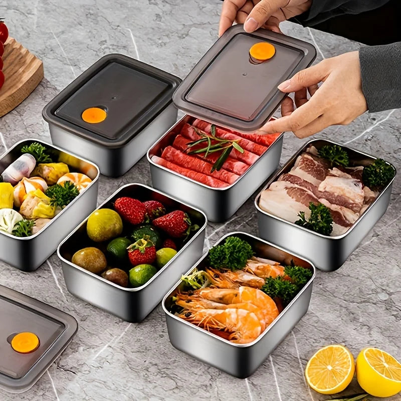 4pc Stainless Steel Food Storage Containers Set.
