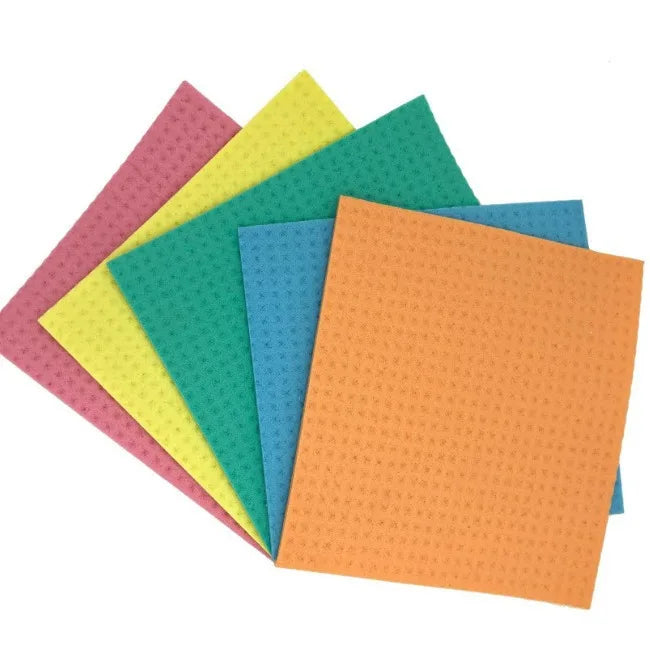 Wood Pulp Cotton Dishwashing Cloths, 3-Pack