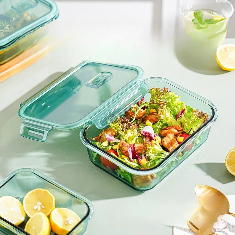 The Glass Lunch Box Can Be Heated in The Microwave. It Is A Special Student Lunch Box for Bringing Meals To Work