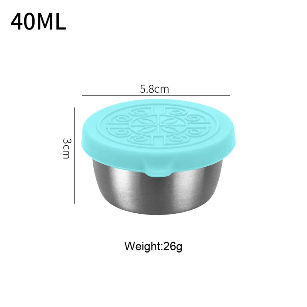 1pc Salad Dressing Container With 1.35oz/40ml Reusable Stainless Steel.