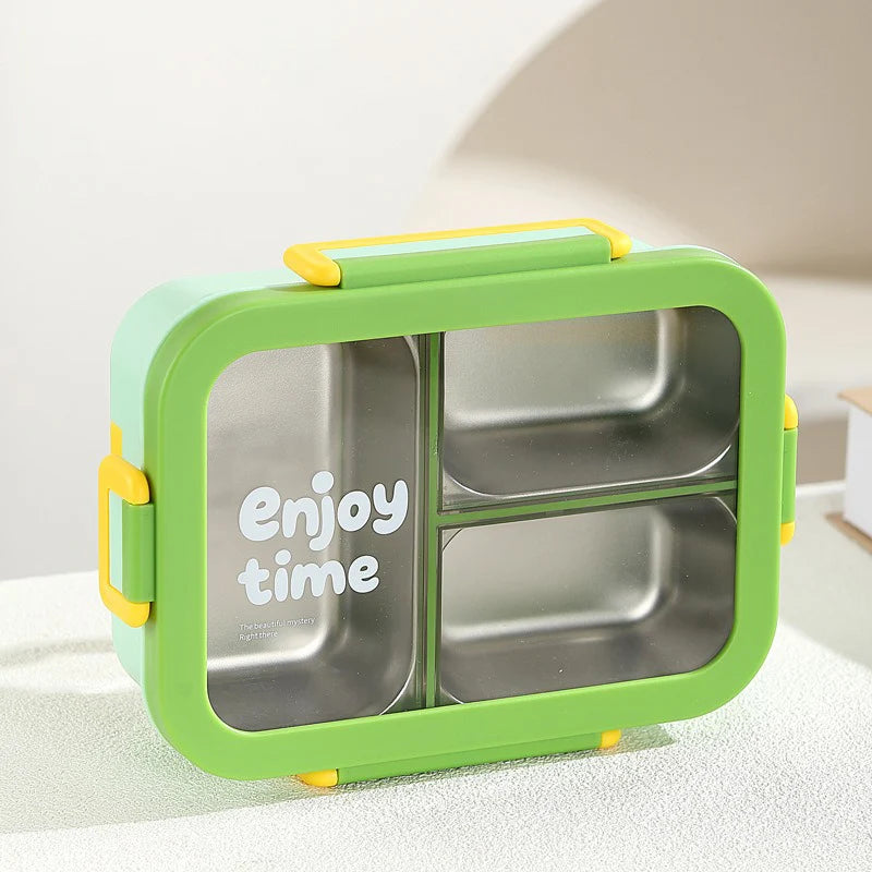 Stainless Steel Lunch Box Compartment Leak-proof.