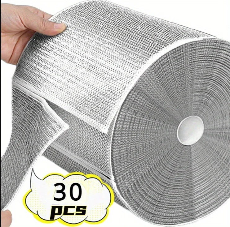Metal Steel Wire Dishwashing Double-sided Scrubber Rag.