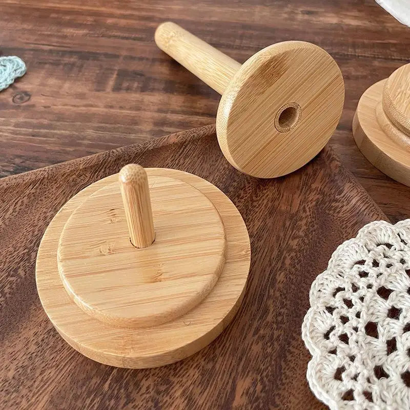 Eco-Friendly Bamboo Heavy Duty Yarn Holder.
