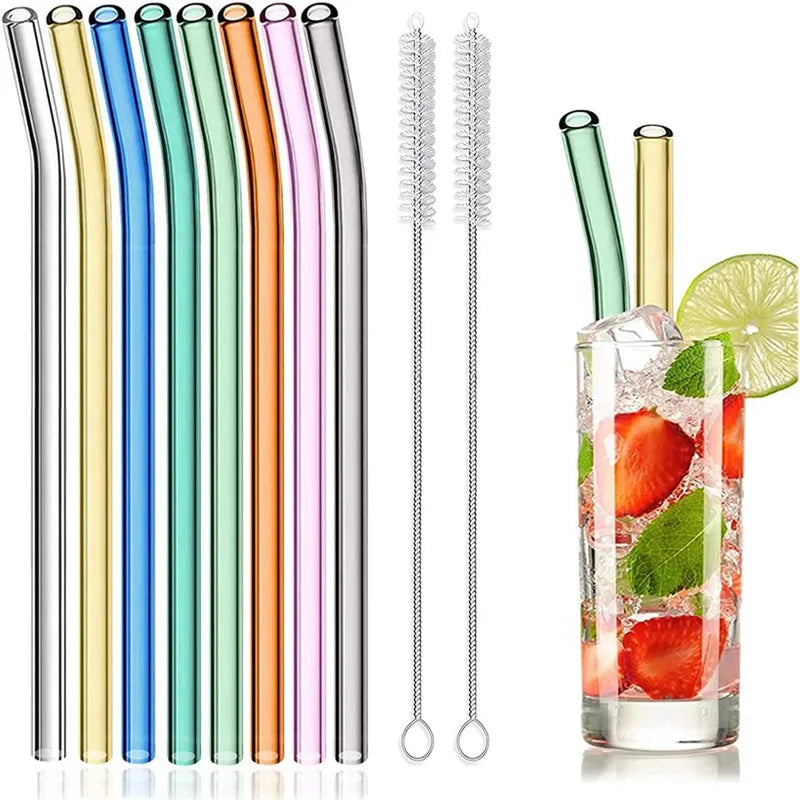 Reusable Glass Straws Eco-friendly.