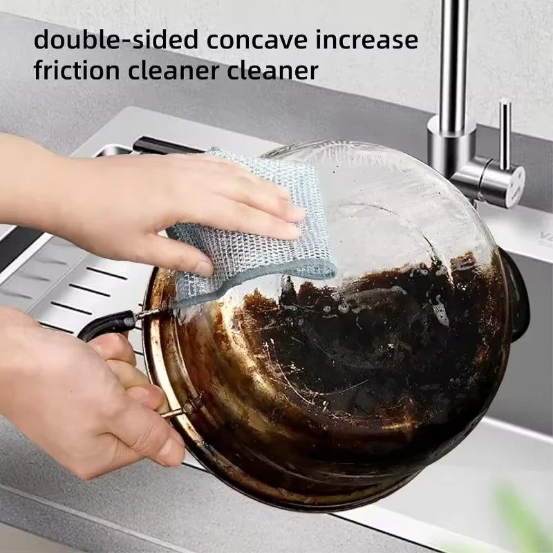 Metal Steel Wire Dishwashing Double-sided Scrubber Rag.