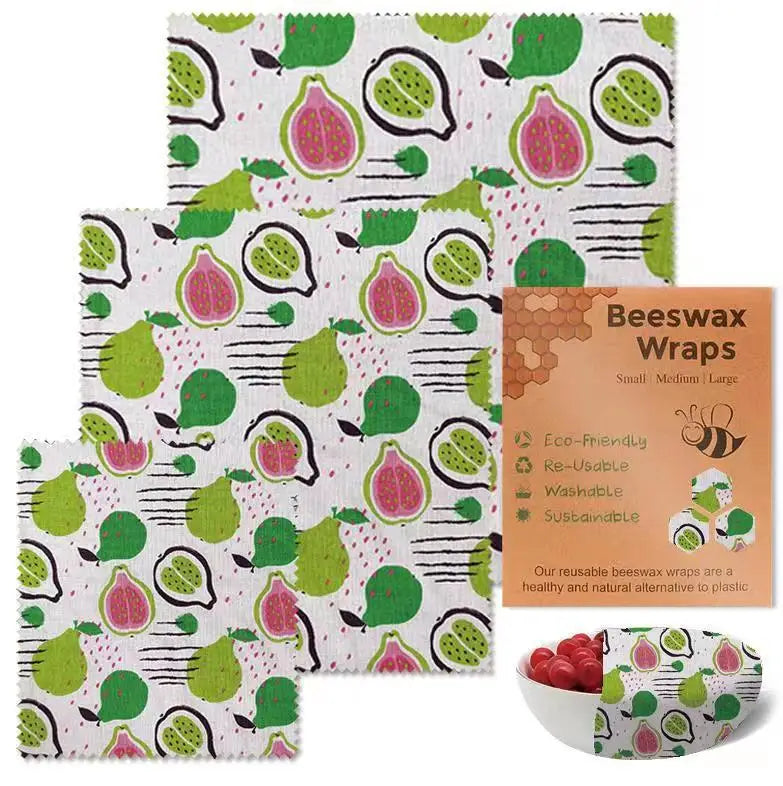 Reusable Beeswax Eco-Friendly Plastic free Food Wraps.