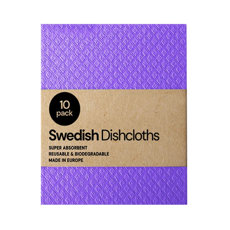 10Pcs Reusable Dishcloths Eco-Friendly Wood Pulp Sponge.