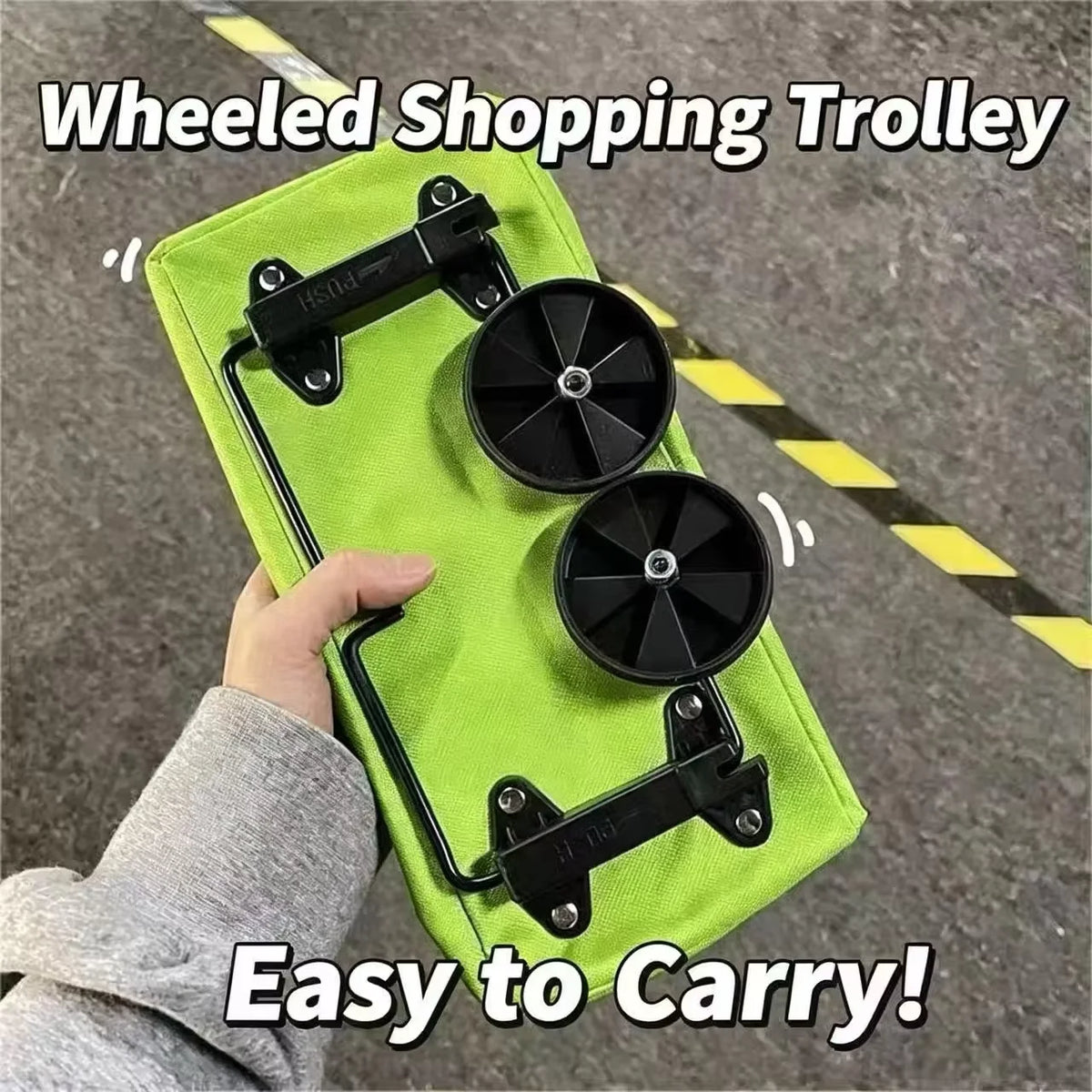 Lightweight Portable Shopping Cart with Wheels.