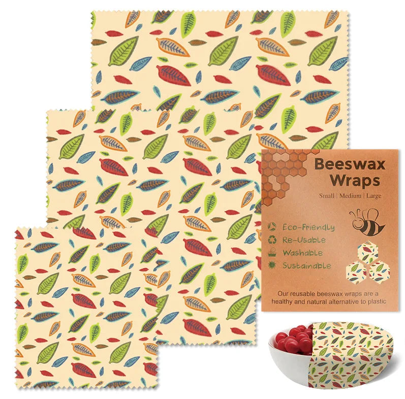 Reusable Beeswax Eco-Friendly Plastic free Food Wraps.