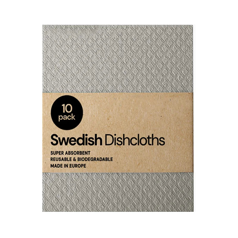 10Pcs Reusable Dishcloths Eco-Friendly Wood Pulp Sponge.
