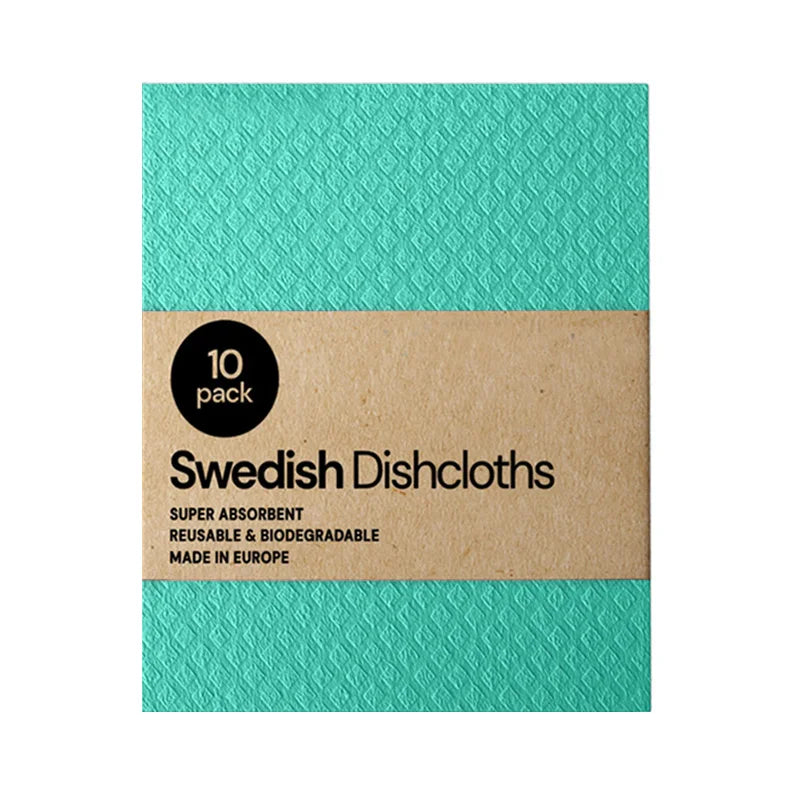 10Pcs Reusable Dishcloths Eco-Friendly Wood Pulp Sponge.