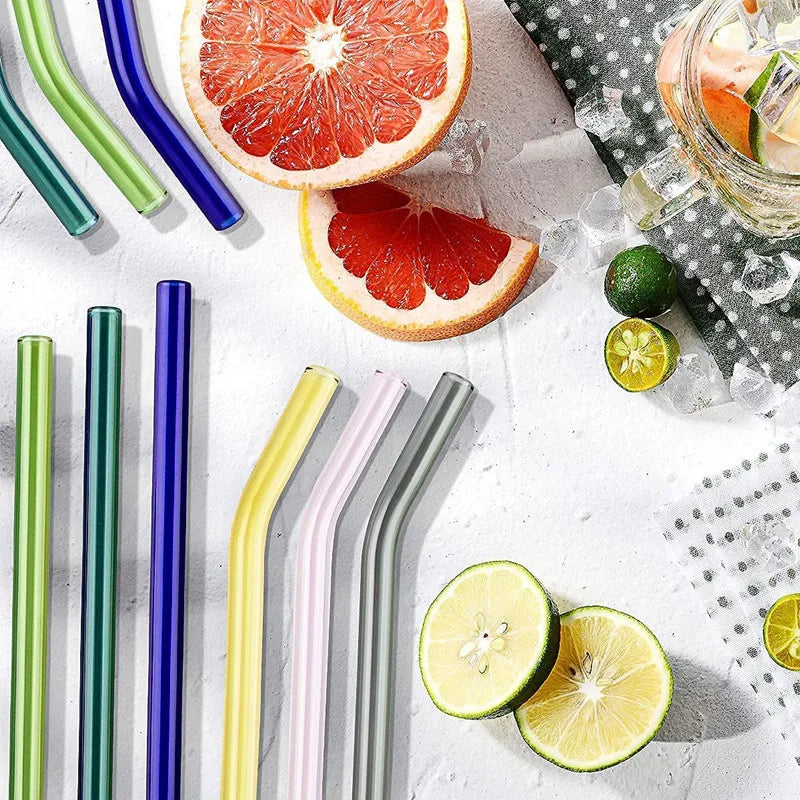 Reusable Glass Straws Eco-friendly.