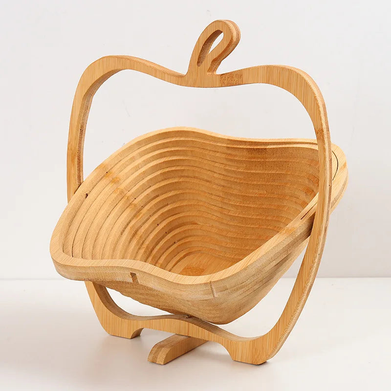 Bamboo Foldable and Heat-Resistant Fruit Basket.