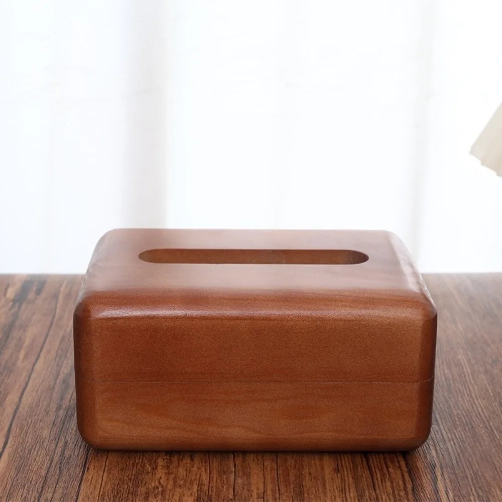 Eco-Friendly Handmade Solid Wood Tissue Box.