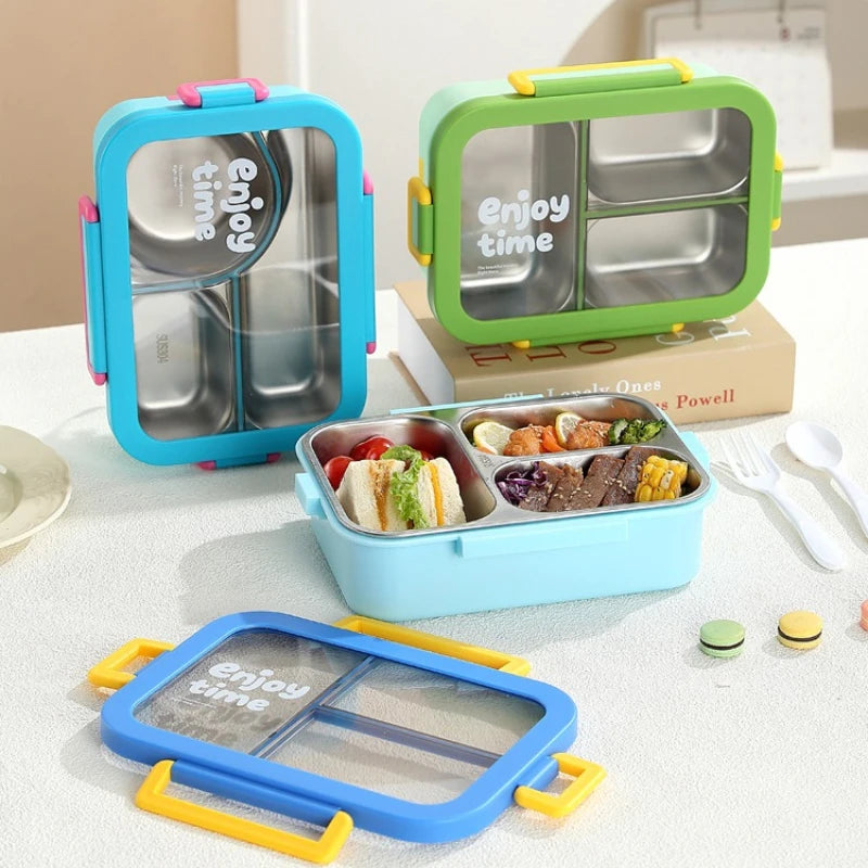 Stainless Steel Lunch Box Compartment Leak-proof.
