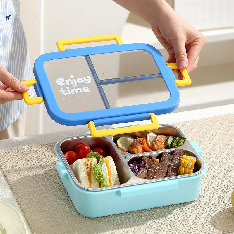Stainless Steel Lunch Box Compartment Leak-proof.