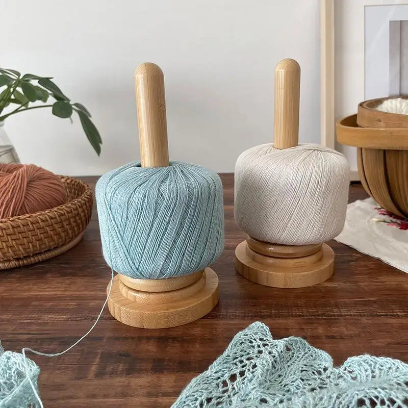 Eco-Friendly Bamboo Heavy Duty Yarn Holder.