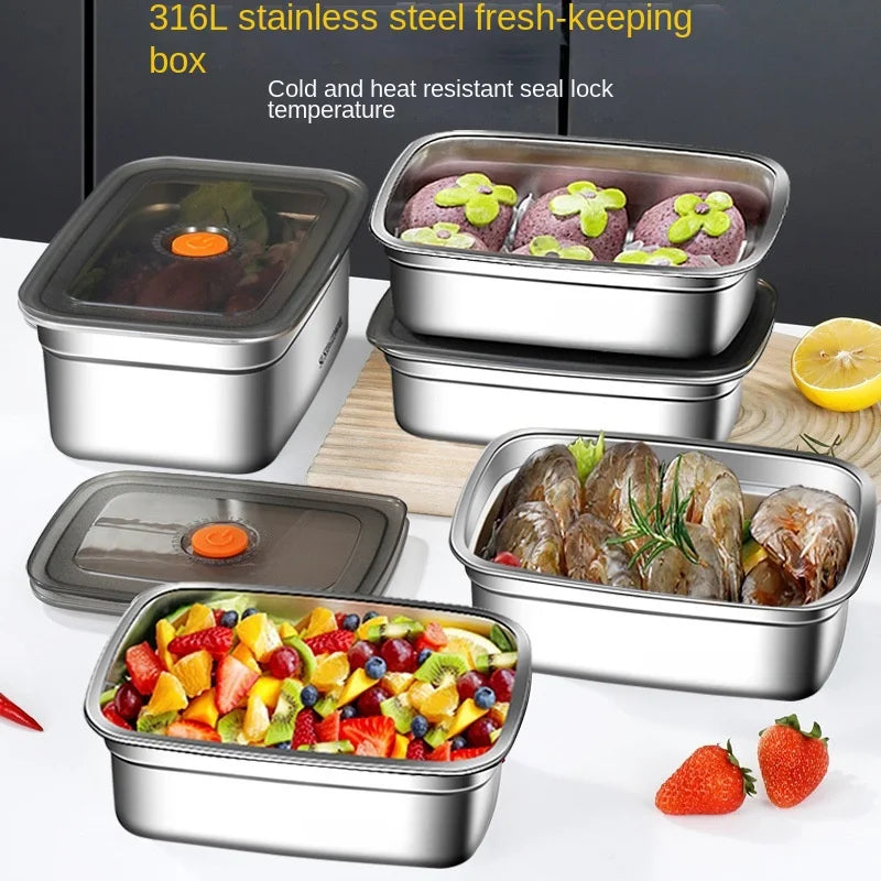 304 Stainless Steel Leak-proof Storage Box.