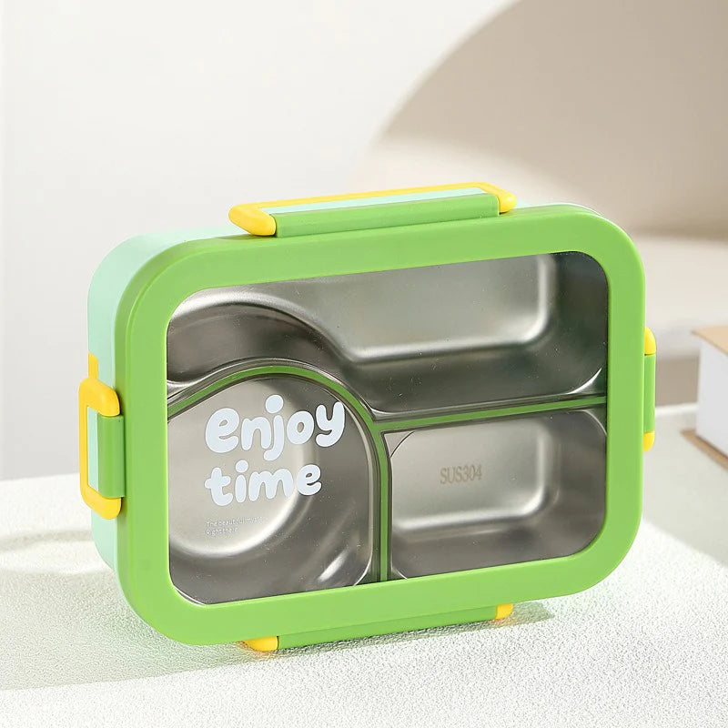 Stainless Steel Lunch Box Compartment Leak-proof.