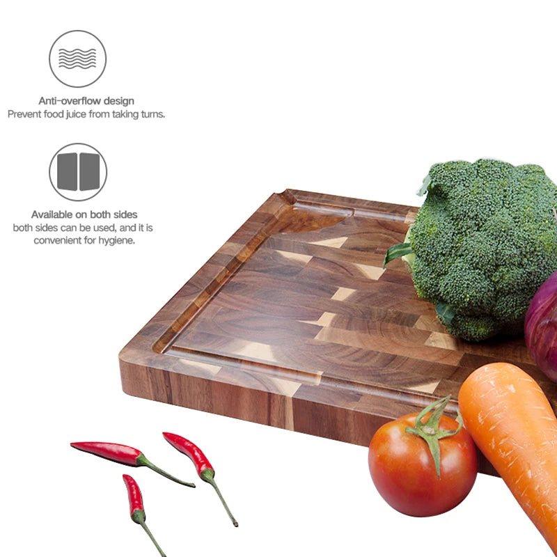 Acacia Wood End Grain Chopping, Cutting Board.