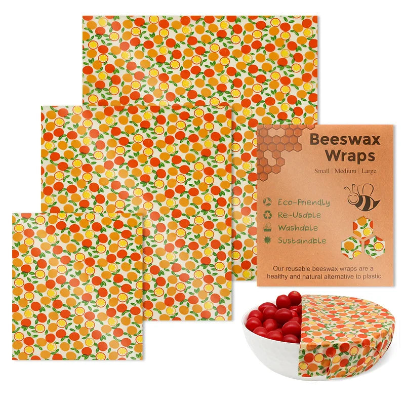Reusable Beeswax Eco-Friendly Plastic free Food Wraps.
