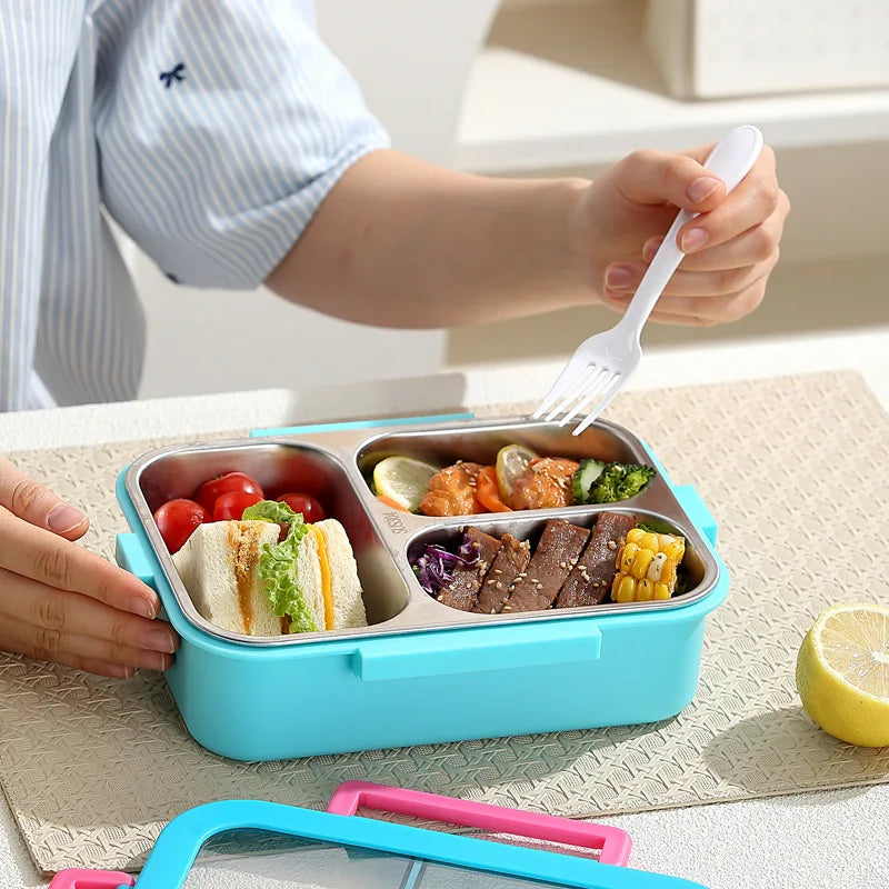 Stainless Steel Lunch Box Compartment Leak-proof.