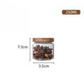 Glass Airtight Storage Canisters with Wood Lids