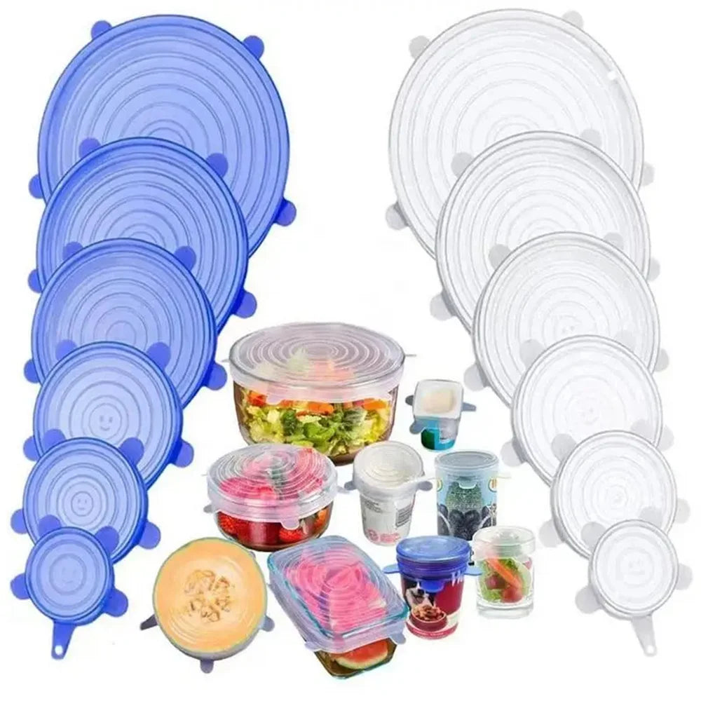 Reusable Silicone Stretch Lids Set
