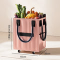 Reusable Grocery Shopping Foldable Bag With Wheels.