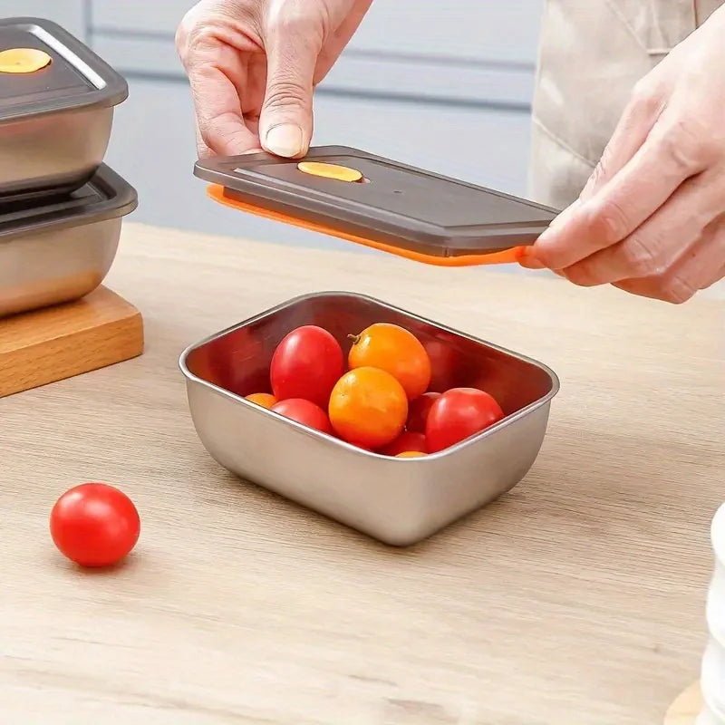 4pc Stainless Steel Food Storage Containers Set.