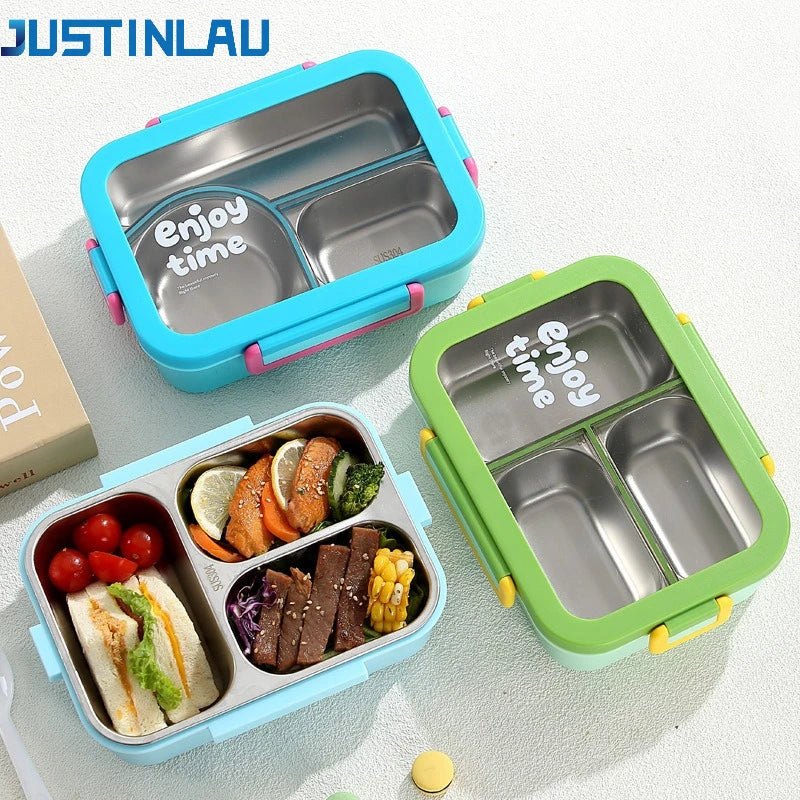 Stainless Steel Lunch Box Compartment Leak-proof.