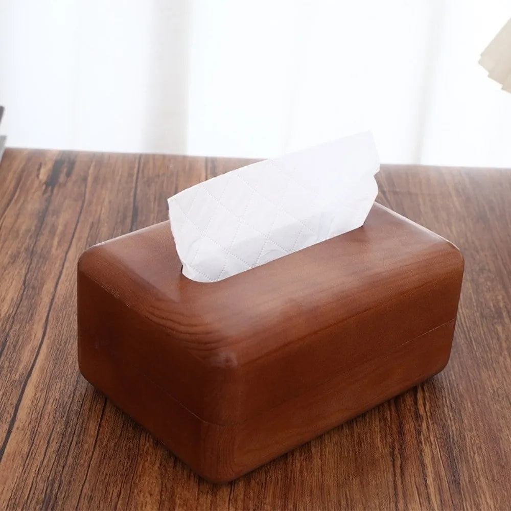 Eco-Friendly Handmade Solid Wood Tissue Box.
