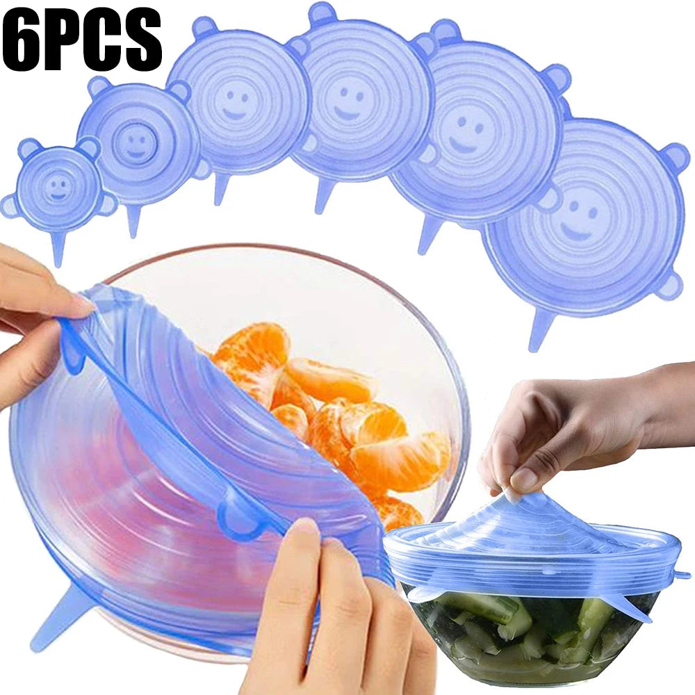 Reusable Silicone Stretch Lids Set