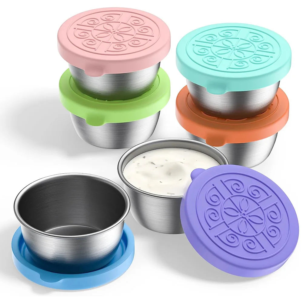 1pc Salad Dressing Container With 1.35oz/40ml Reusable Stainless Steel.