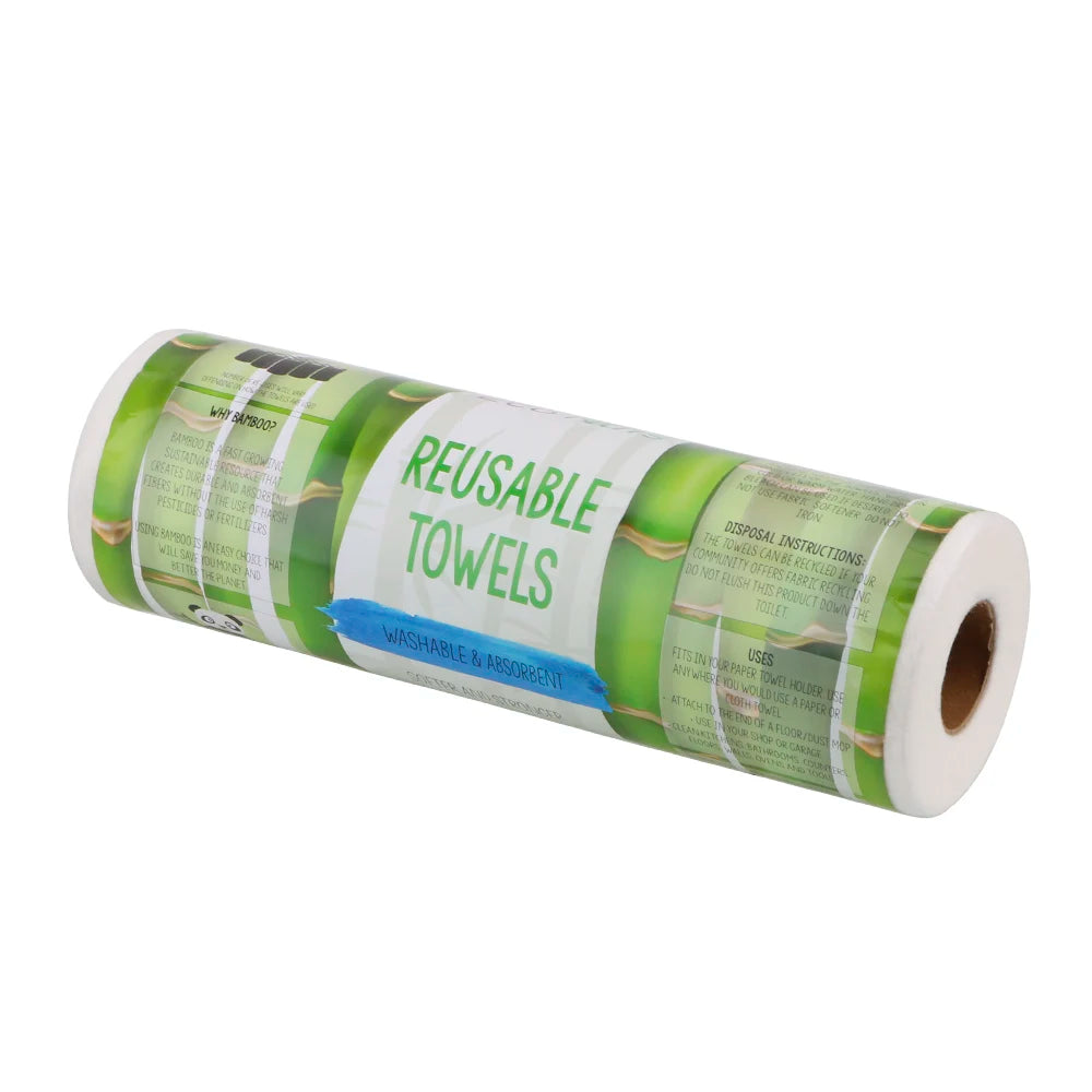 Reusable Bamboo Towels Home Kitchen Paper Towel 25pcs/Roll.