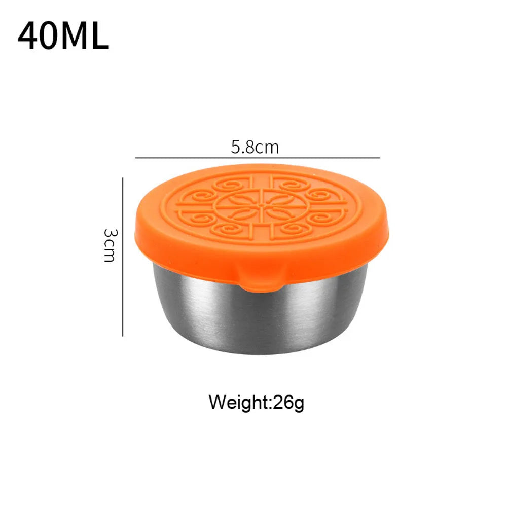 1pc Salad Dressing Container With 1.35oz/40ml Reusable Stainless Steel.