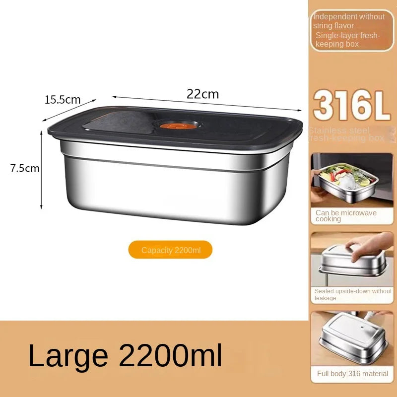 304 Stainless Steel Leak-proof Storage Box.
