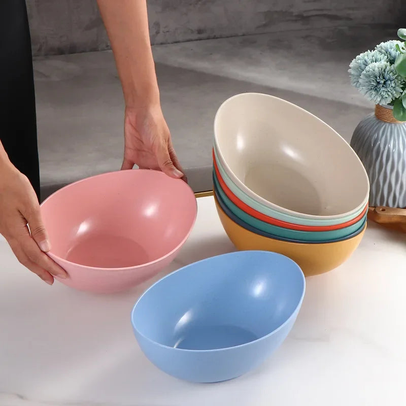Wheat Straw Household Microwavable Kitchen Bowl.