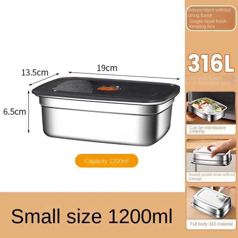 304 Stainless Steel Leak-proof Storage Box.