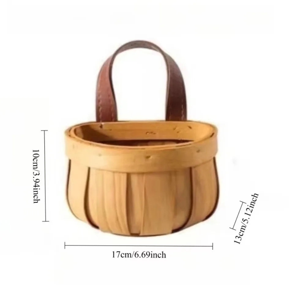 Hanging Handwoven Space Saving Kitchen Organizer Basket.