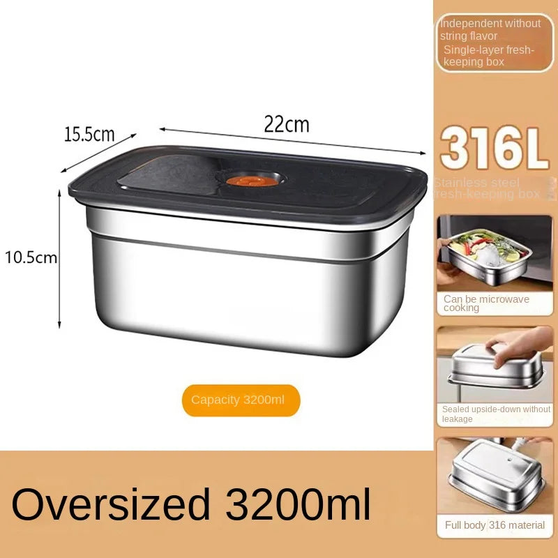 304 Stainless Steel Leak-proof Storage Box.