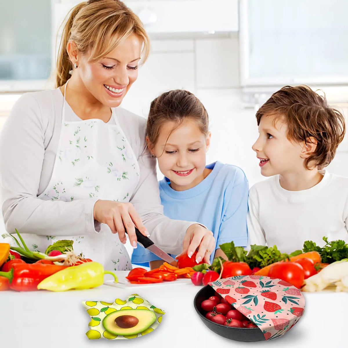 Reusable Beeswax Eco-Friendly Plastic free Food Wraps.