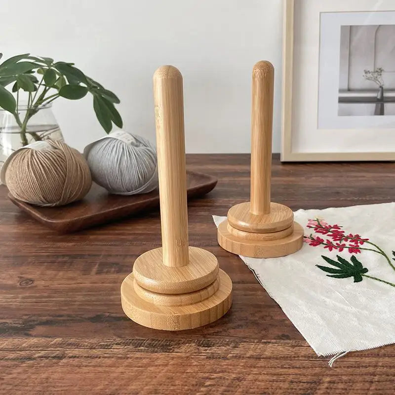 Eco-Friendly Bamboo Heavy Duty Yarn Holder.